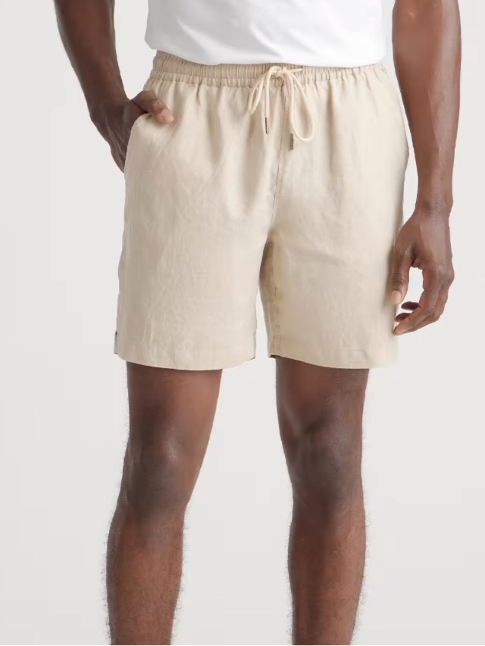 NWT Quince Men’s 100% European Linen Drawstring Beach Shorts - 7" size XL